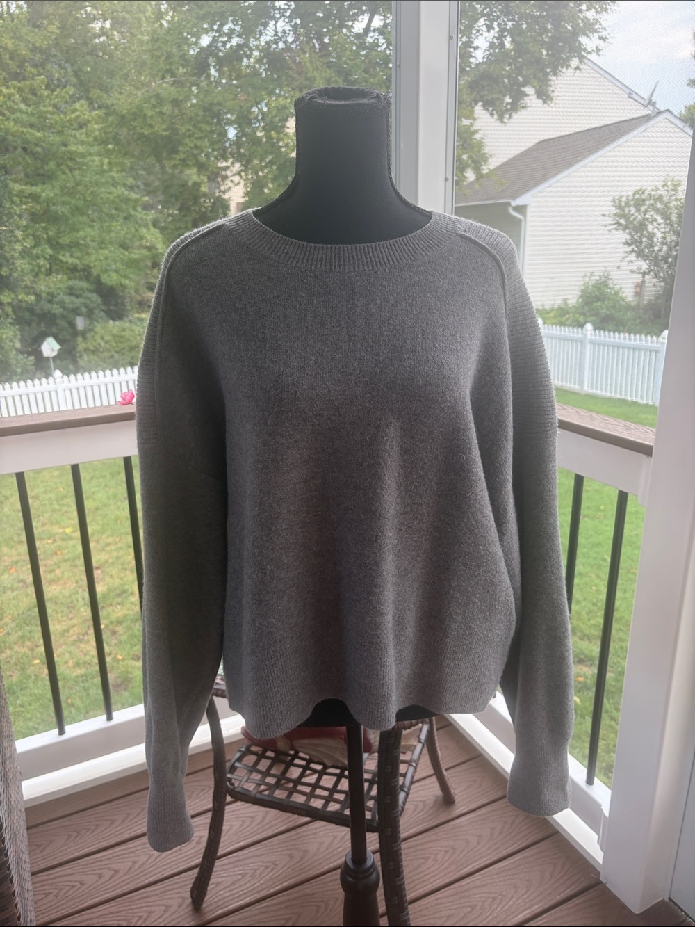 CALIA Gray Crewneck Sweater